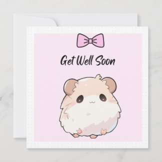 Niedliche Kawaii Rosa und Weiß kommen bald gut an Feiertagskarte