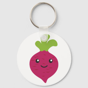 Niedliche Kawaii rote Rübe Schlüsselanhänger