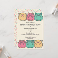 Niedliche Kawaii Style Cartoon Hamsters Personalis