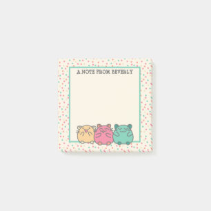 Niedliche Kawaii Style Cartoon Hamsters Personalis Post-it Klebezettel