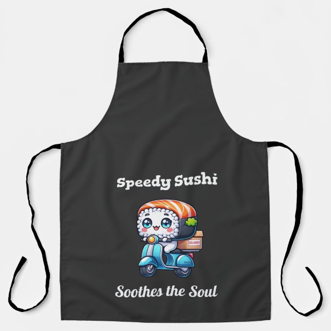 Niedliche Kawaii-Sushi-Lieferung Schürze (Vorderseite)