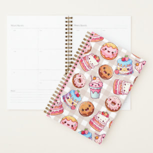 Niedliche Kawaii Süßigkeiten Leckereien Planer
