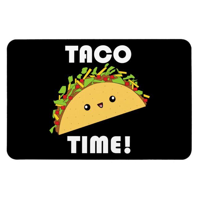 Niedliche kawaii Taco Zeit! Magnet (Horizontal)