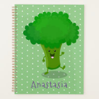Niedliche Kawaii tanzende Broccoli Cartoon-Abbildu