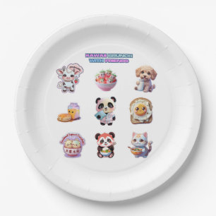 Niedliche Kawaii Teller für Tiere und Lebensmittel