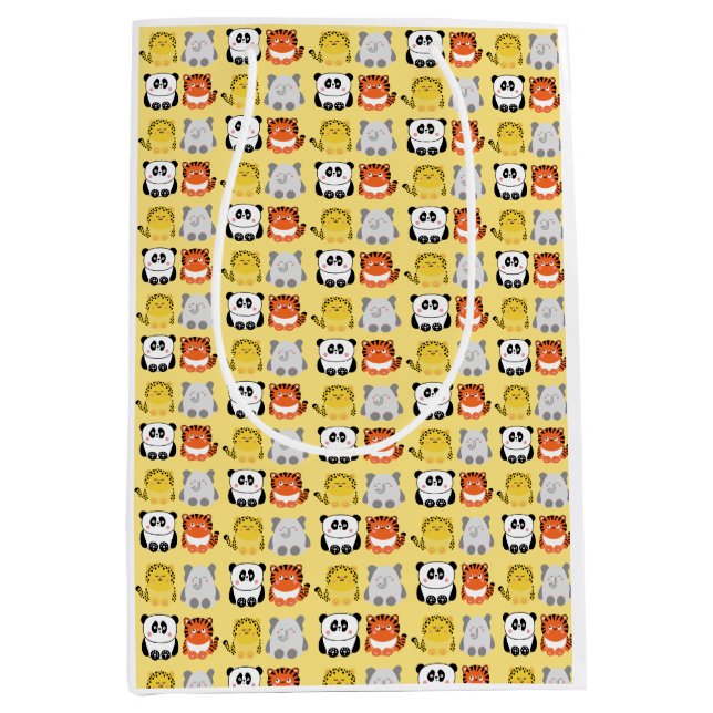 Niedliche Kawaii-Tiergeschenktasche Mittlere Geschenktüte (Vorderseite)