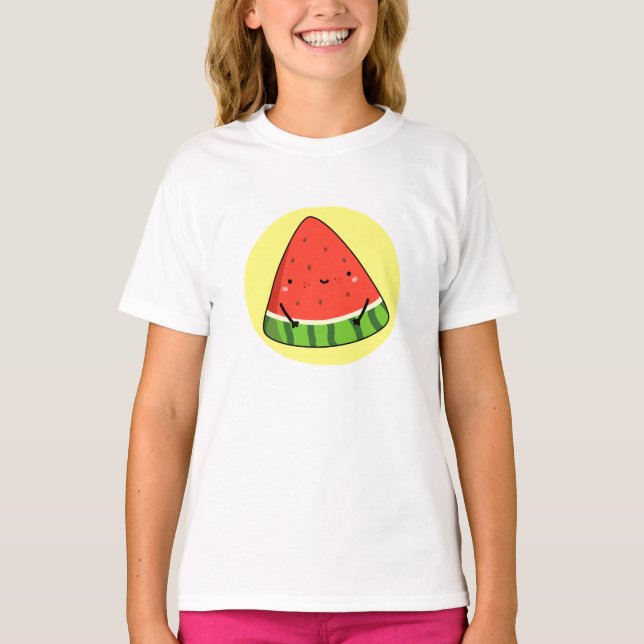 Niedliche Kawaii Watermelone T-Shirt (Vorderseite)