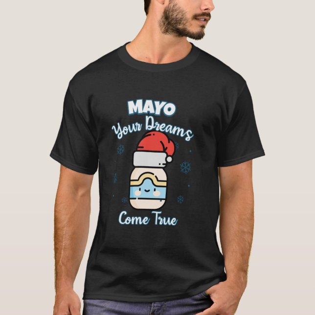 Niedliche Kawaii Weihnachtsmannmütze Mayonnaise T-Shirt (Vorderseite)