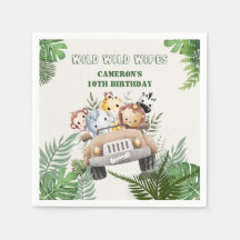 Niedliche Kawaii-Wildsafari-Tiere Party