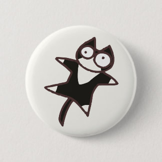Niedliche Kawaii zweifarbige Katze {Lose Katzen} Button