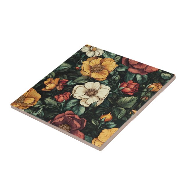 Niedliche Keramik mit floraler Rose für Bath-Akzen Fliese (Seite)