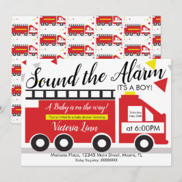 Niedliche Kfz-Babydusche Confetti Einladung