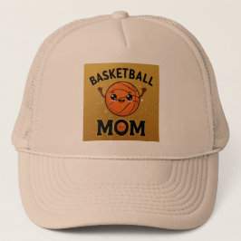 Niedliche Khaki Basketball Mama Hat Truckerkappe