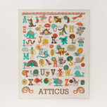 Niedliche Kids ABC Animal Alphabet Personalisiert<br><div class="desc">Vergnügtes Tieralphabet Puzzle mit sehr großen Stücken für Kinder. Personalisieren Sie es für ein lustiges Geschenk. Entworfen für Sie von BlackBerry Boulevard</div>