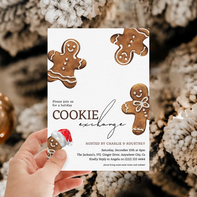 Niedliche Kids Cookie Exchange Feiertage Weihnacht Einladung (Von Creator hochgeladen)