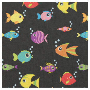 Niedliche Kids Fish Baby Kinderzimmer Tropisches A Stoff