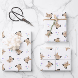 Niedliche Kids Horse Barnyard Landtiere Geschenkpapier Set