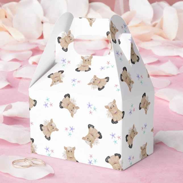 Niedliche Kids Horse Barnyard Landtiere Geschenkschachtel (Hochzeit)