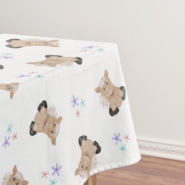 Niedliche Kids Horse Barnyard Landtiere Tischdecke (Beispiel)