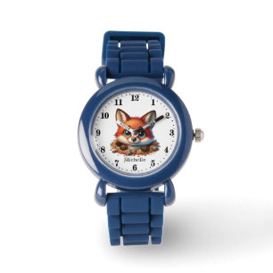 Niedliche Kids unisex fox Liebhaber Armbanduhr