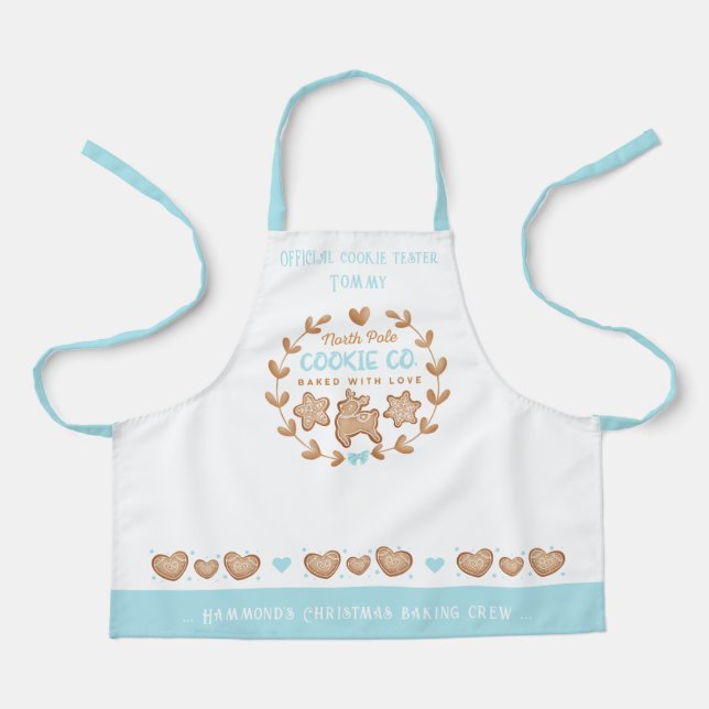 Niedliche Kids'Cookie Backname Weihnachtsnacht Sch Schürze (Vorderseite)