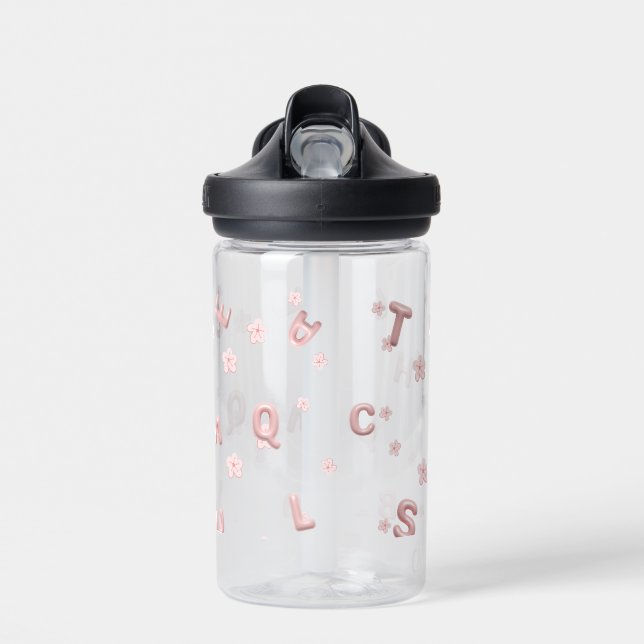 Niedliche Kinder ABC Alphabet Blume Kinderschule Trinkflasche (Vorne)
