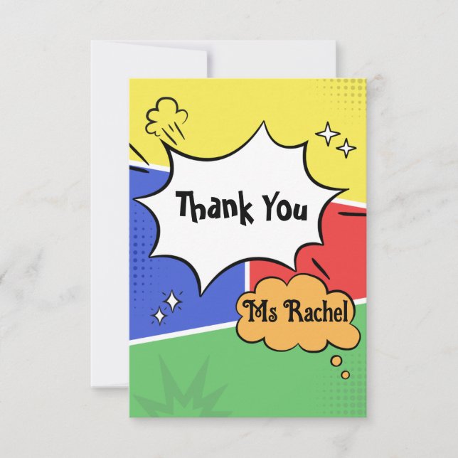 Niedliche Kinder Dankeskarte (Vorderseite)