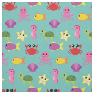 Niedliche Kinder Fisch Baby Kinderzimmer Aquarium  Stoff