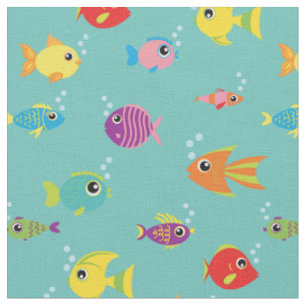 Niedliche Kinder Fisch Baby Kinderzimmer Tropische Stoff