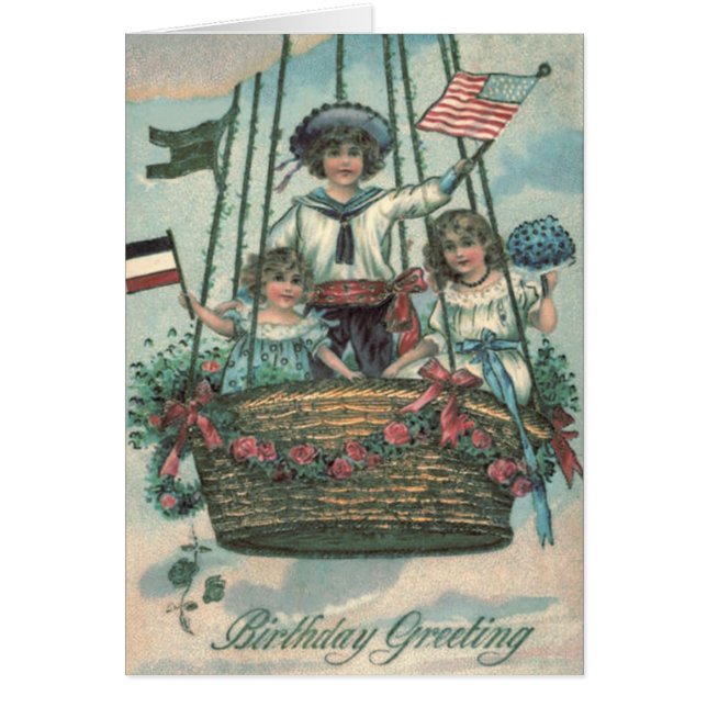 Niedliche Kinder Heißluftballon Rose (Vorne)