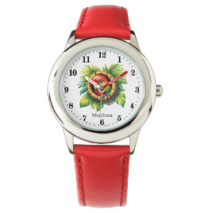 Niedliche Kinder Papagei unisex hinzufügen Armbanduhr
