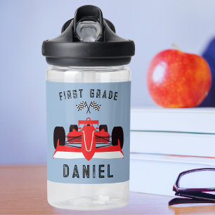 Niedliche Kinder Red Racing Car Zurück zur Schule Trinkflasche
