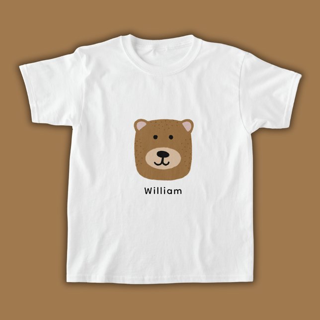Niedliche Kinder T-Shirt (Brown bear personalized kids t-shirt)