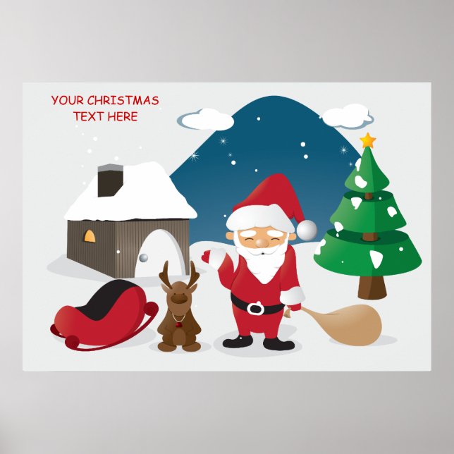 Niedliche Kinder zu Weihnachten Poster (Vorne)