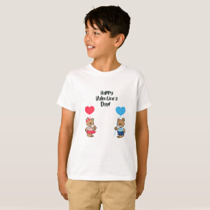 Niedliche Kinderbären für den Valentinstag T-Shirt