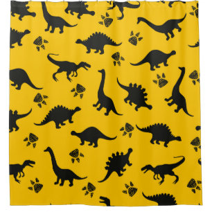 Niedliche Kinderdinosaurier-Muster Farbige Dinosau Duschvorhang