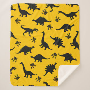 Niedliche Kinderdinosaurier-Muster Farbige Dinosau Sherpadecke
