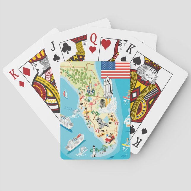 Niedliche Kinderflorida-Karte Spielkarten (Rückseite)