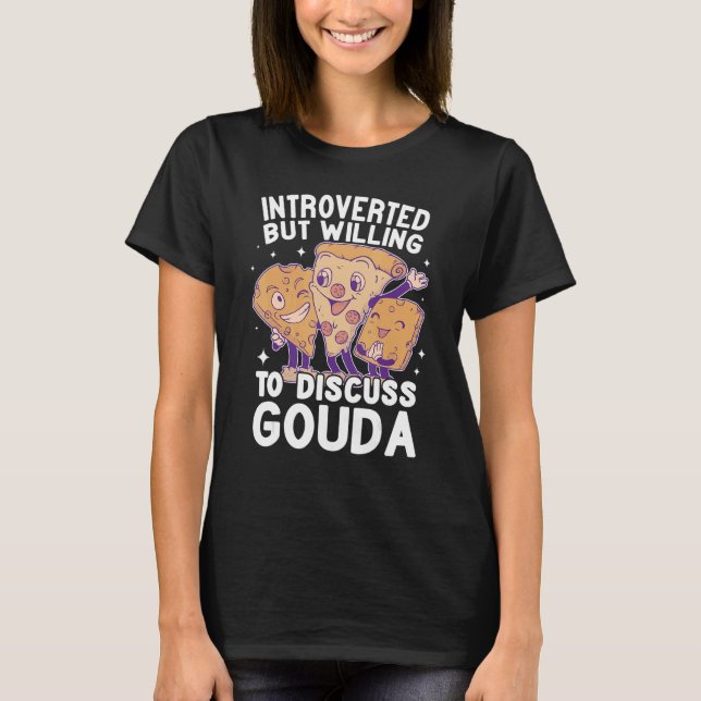 Niedliche Kinderfrauen Gouda Käse Ma T-Shirt (Vorderseite)