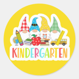 Niedliche Kindergärtnerbücher für Kindergärten Runder Aufkleber