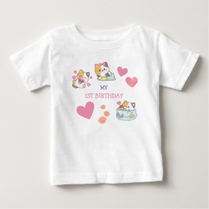 Niedliche Kindermädchen Geburtstag Baby T-shirt