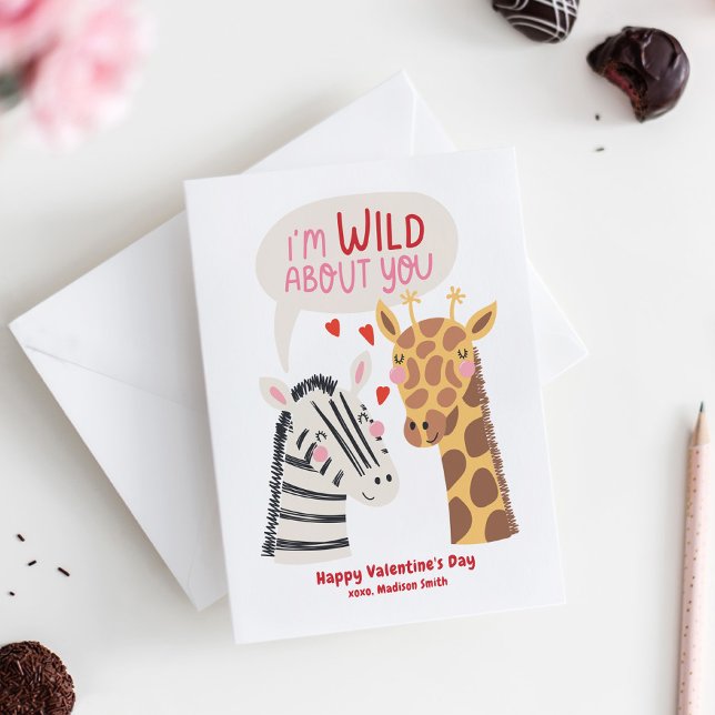 Niedliche Kindertageskarten Mitteilungskarte (Kids Valentine's Day Card)