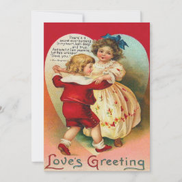 Niedliche Kindertänzerin Herzhochzeit Einladung