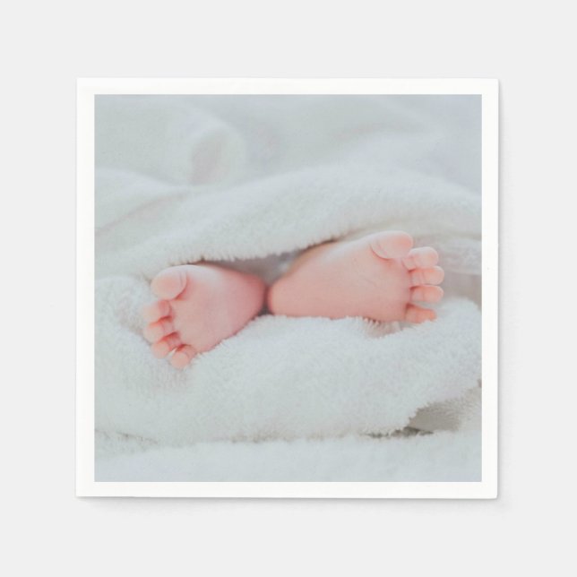 Niedliche Kinderzehen und Füße Serviette (Vorderseite)