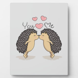 Niedliche Kissing-Igel Fotoplatte