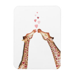 Niedliche Kissinggiraffen Valentinmagneten Magnet
