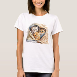 NIEDLICHE KITTEN UNTER PASTEL BLANKETS T-Shirt