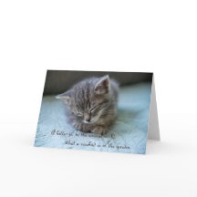 Niedliche Kittennotizkarte