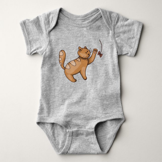 Niedliche Kitty Cat Baby Strampler (Vorderseite)
