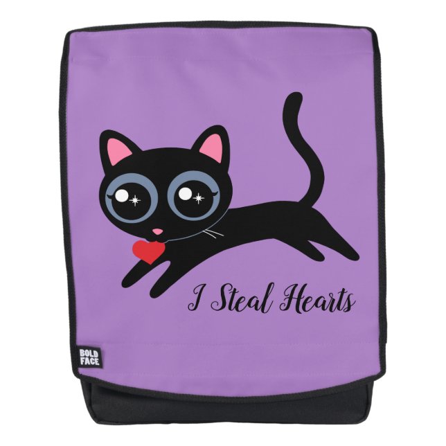 Niedliche Kitty Cat I Steal Hearts Geschenk für Mä Rucksack (Vorderseite)